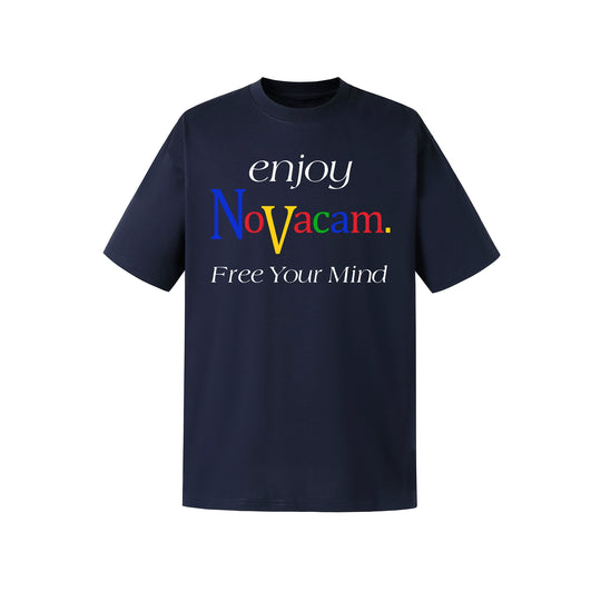 NOVACAM Enjoy Vintage Letter Print Tee | Face 3 Face