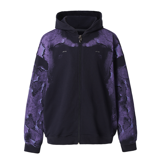 JHYQ Technology Pulp Printed Zipper Hoodie