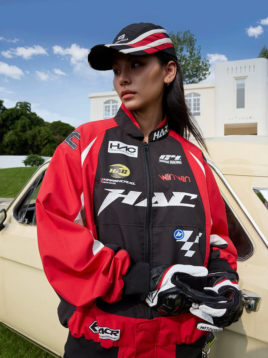 Harsh and Cruel Vintage Colorblock Racing Jacket | Face 3 Face