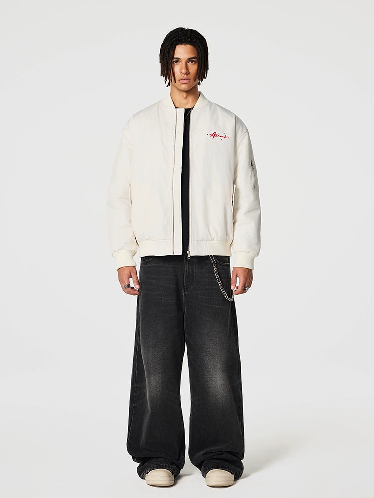 Achock Logo Embroidery MA-1 Bomber Jacket | Face 3 Face