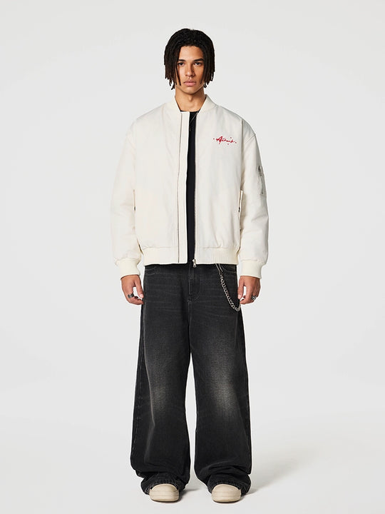 Achock Logo Embroidery MA-1 Bomber Jacket | Face 3 Face