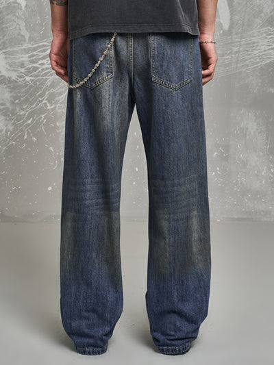 F3F Select Heavyweight Oil Retro Blue Jeans | Face 3 Face