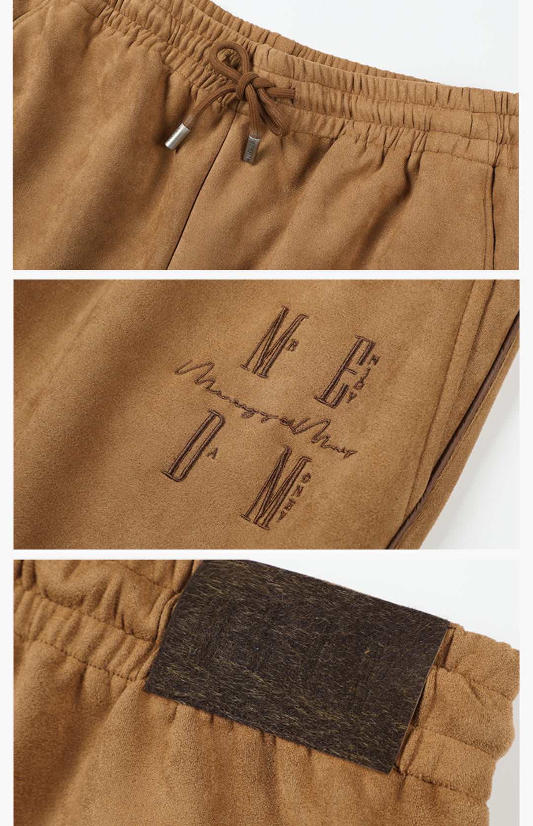 MEDM Suede Track Pants | Face 3 Face