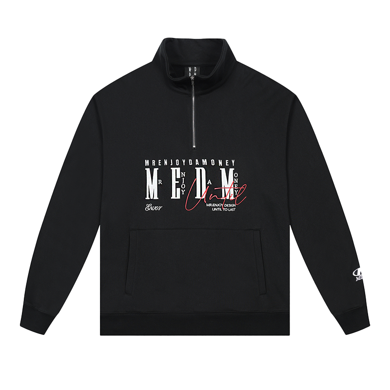 MEDM Half-Zip Logo Embroidered Sweatshirt | Face 3 Face