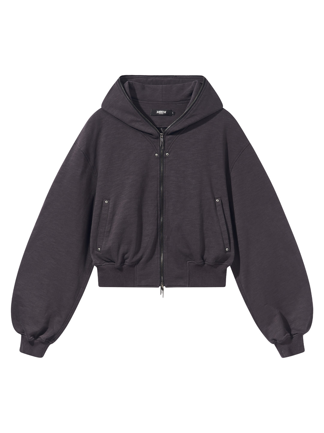 BLIND NO PLAN Logo Studded Embellished Zip-Up Hoodie | Face 3 Face