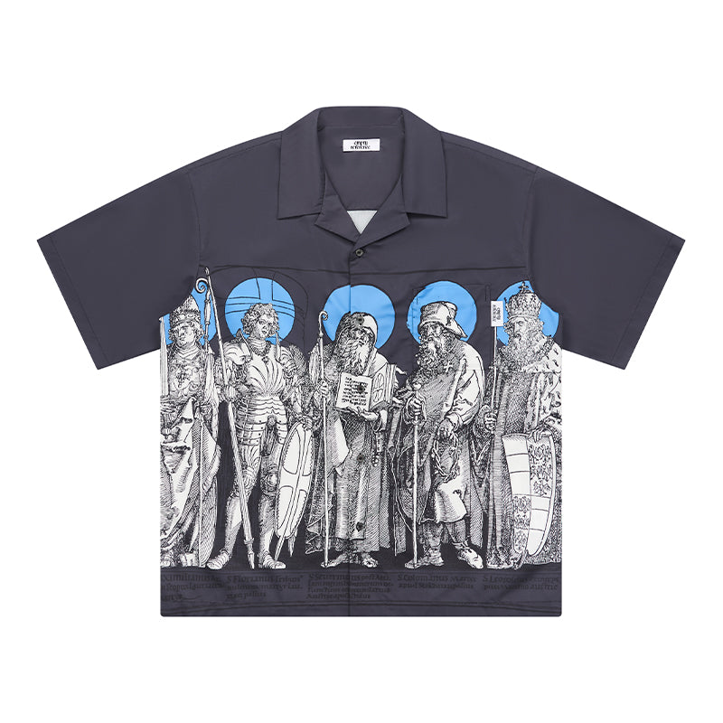 EMPTY REFERENCE Genesis Hand Painted Lines Short Sleeve Shirt