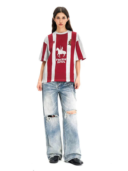 F3F Select Hand Painted Stripe Short Sleeve Soccer Tee | Face 3 Face