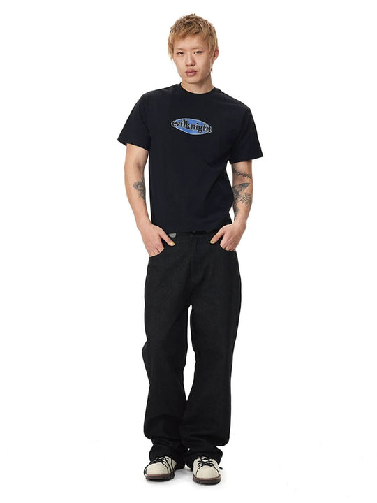 EVILKNIGHT(EK) Emblem Logo Print Short Sleeve Tee | Face 3 Face