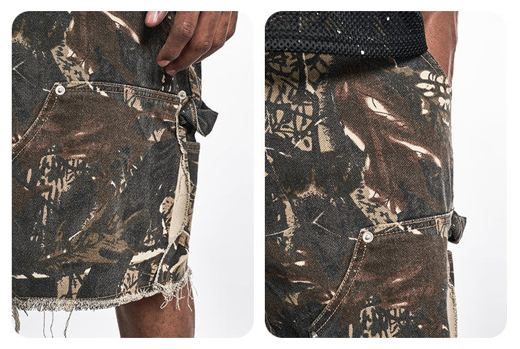 F3F Select Cutoff Double Knee Tree Camouflage Shorts | Face 3 Face