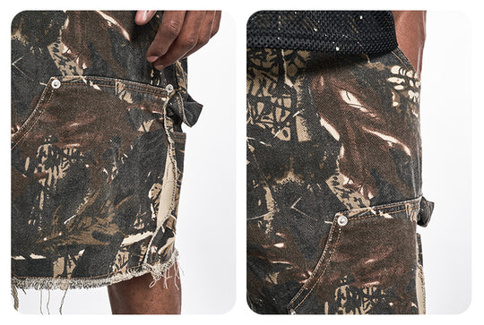 F3F Select Cutoff Double Knee Tree Camouflage Shorts | Face 3 Face