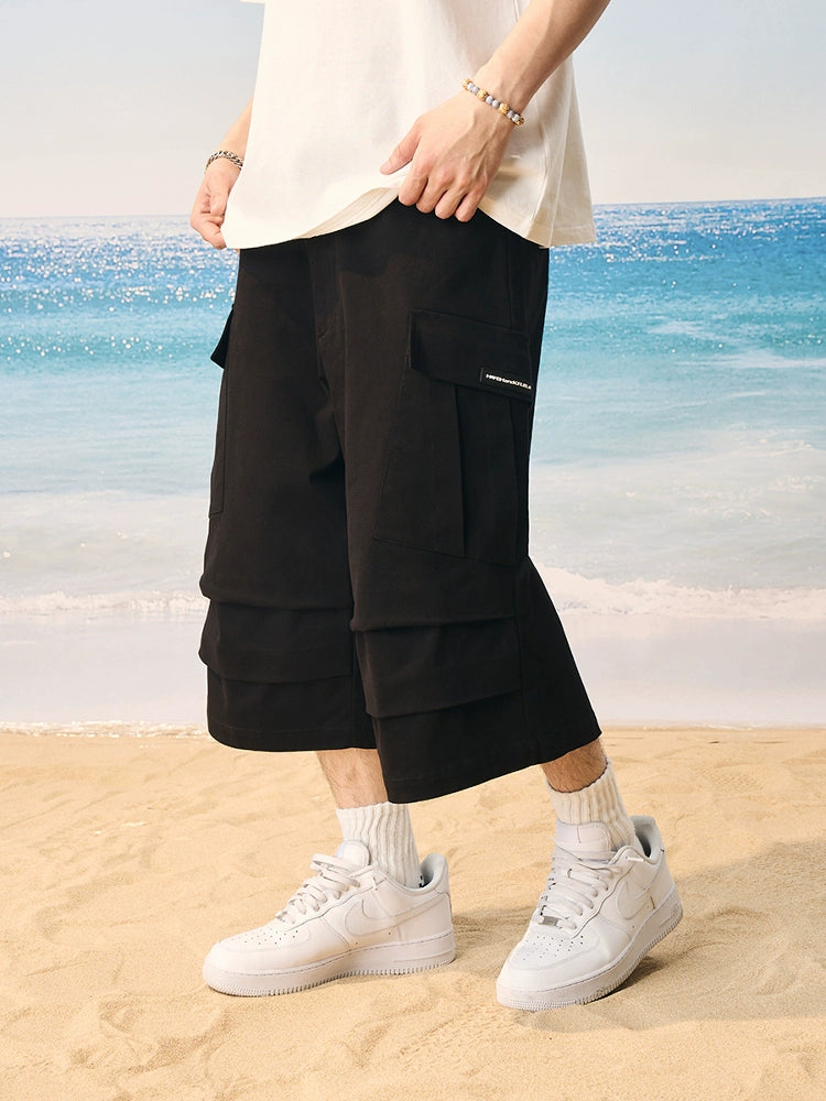 Harsh and Cruel 3D Pleated Cargo Pocket Work Shorts | Face 3 Face