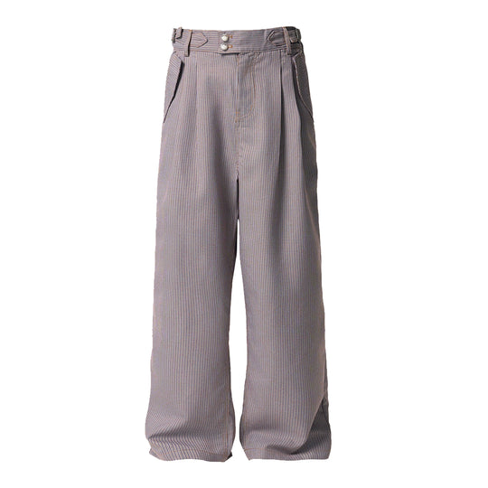 STEEPC Houndstooth Tucked Baggy Suit Pants | Face 3 Face