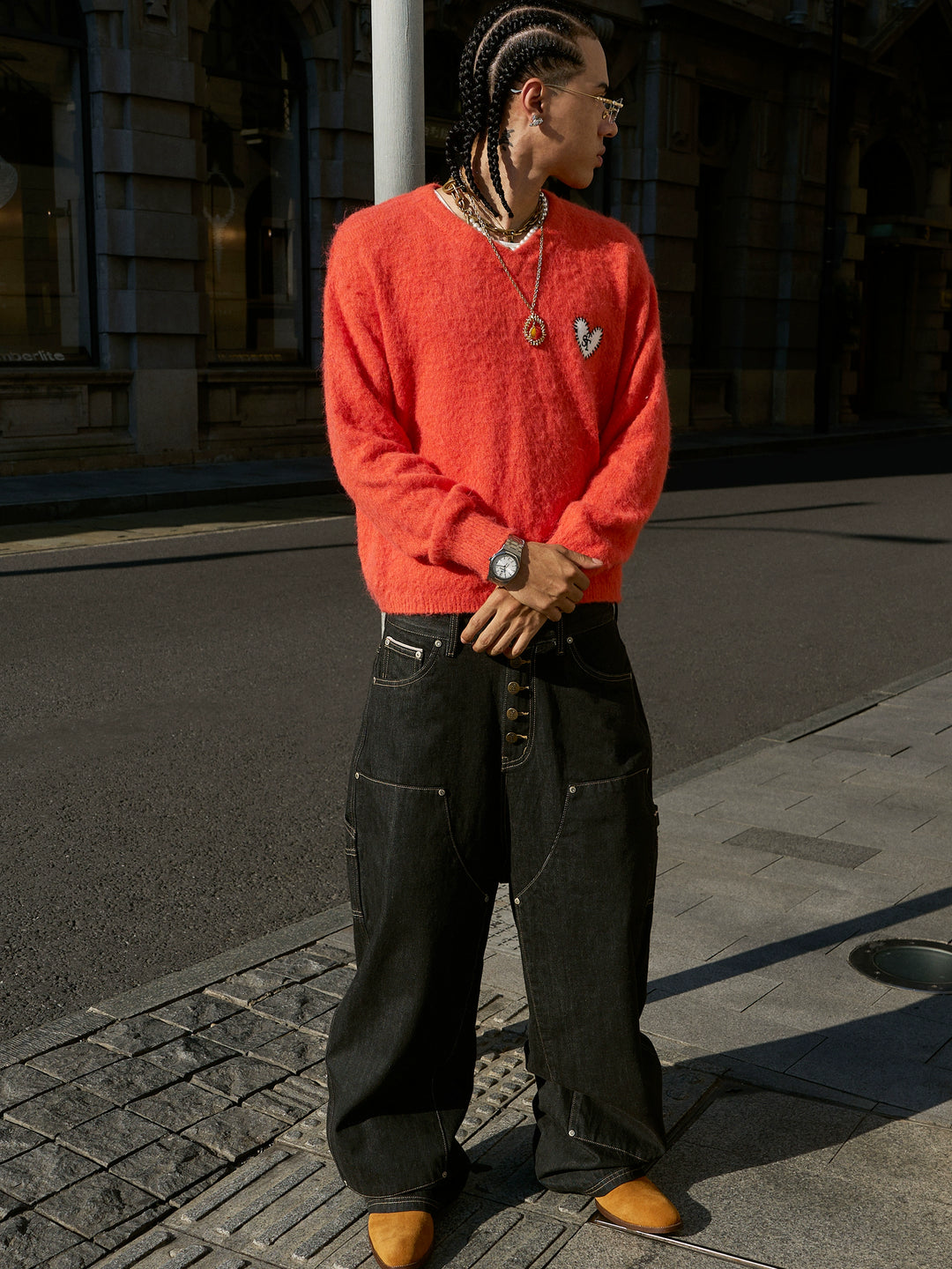 STEEPC Selvedge Double Knee Baggy Jeans | Face 3 Face