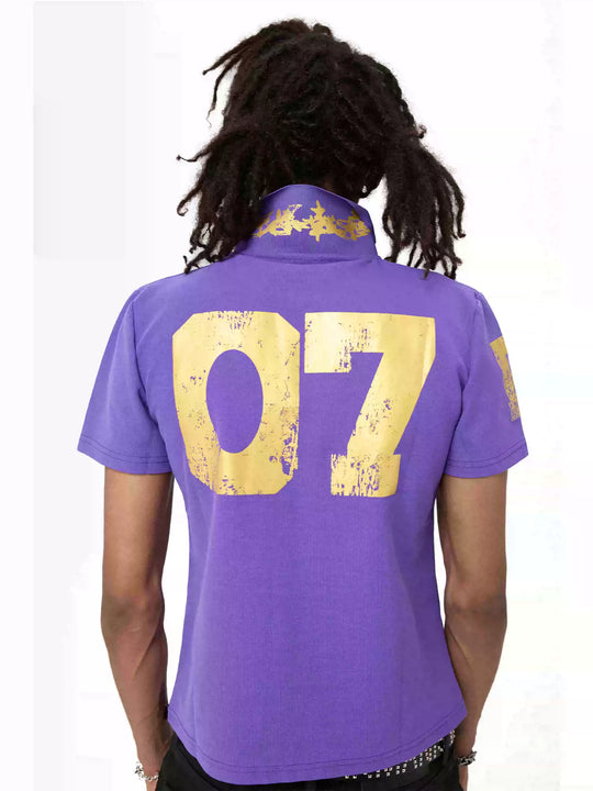 KARMANISTIC Embroidered and Printed Short Polo Shirt | Face 3 Face