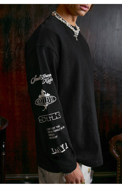 Small Town Kid Cross Print Long Sleeved Tee | Face 3 Face