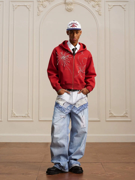 YADcrew Fireworks Pearl Zip Up Hoodie | Face 3 Face