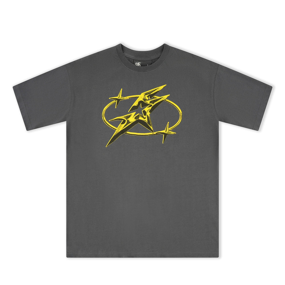 S45 Metal Star Font Printed Tee | Face 3 Face