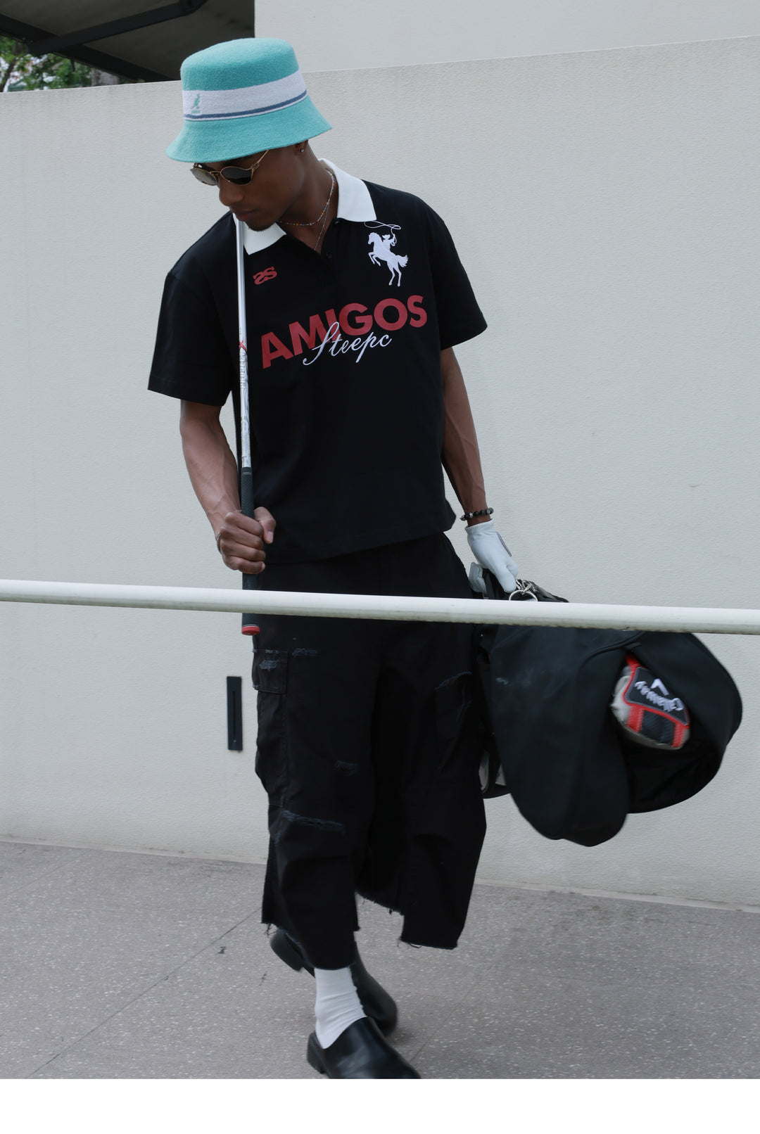 STEEPC Washed Distressed Baggy Multi Pocket Work Shorts | Face 3 Face