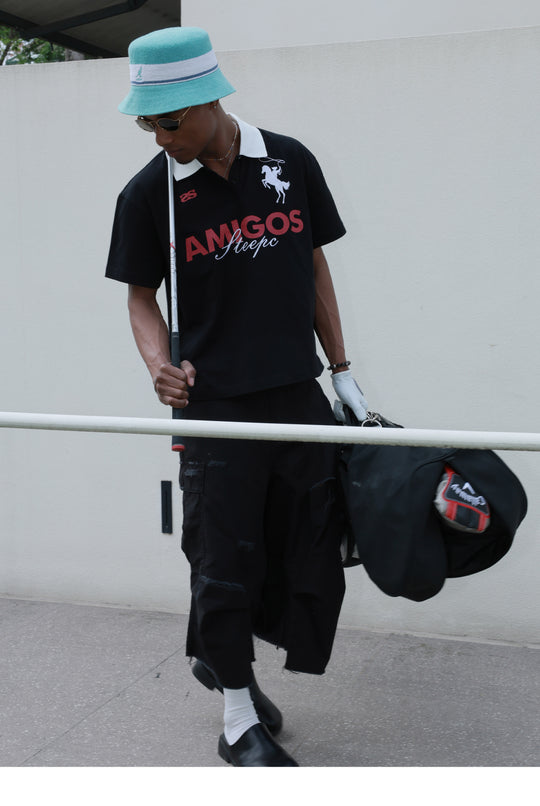 STEEPC Washed Distressed Baggy Multi Pocket Work Shorts | Face 3 Face