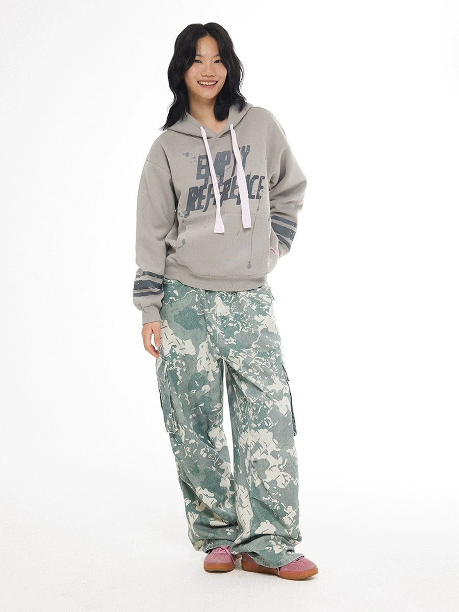 EMPTY REFERENCE Ink Hand Painted Logo Hoodie | Face 3 Face