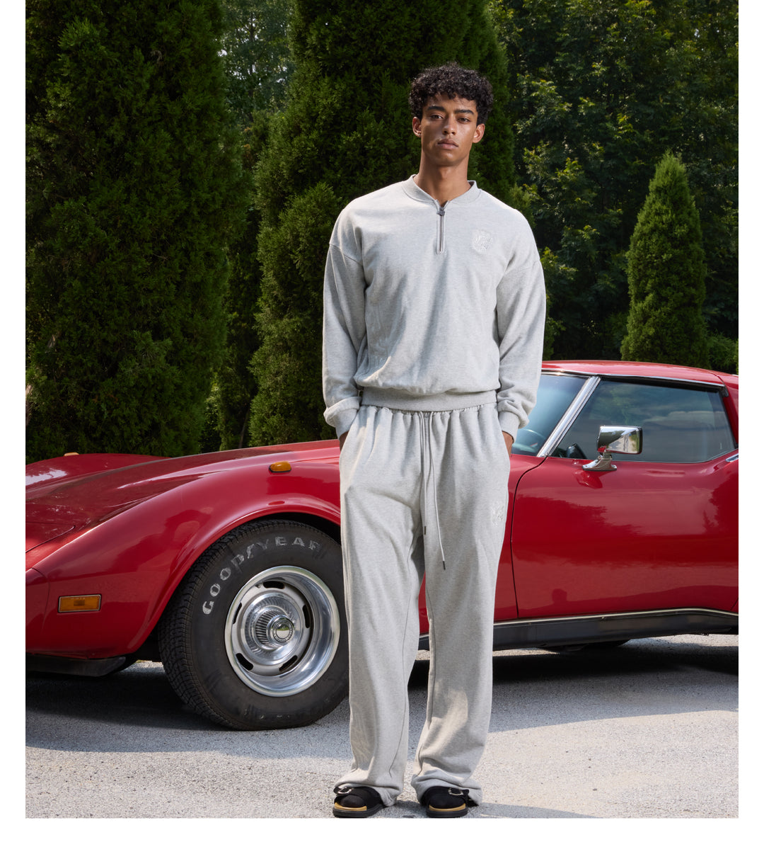 S45 Half Zip Logo Embroidered Sweatshirt | Face 3 Face