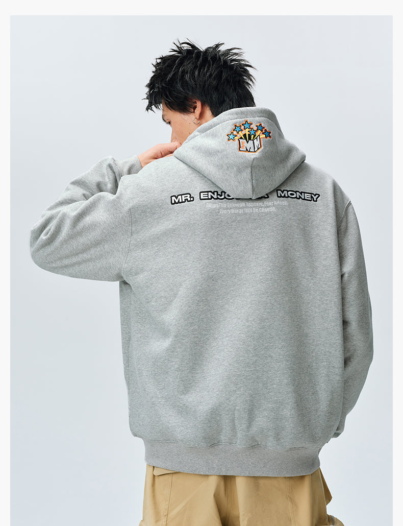 MEDM Blooming Star Embroidered Zip-Up Hoodie | Face 3 Face