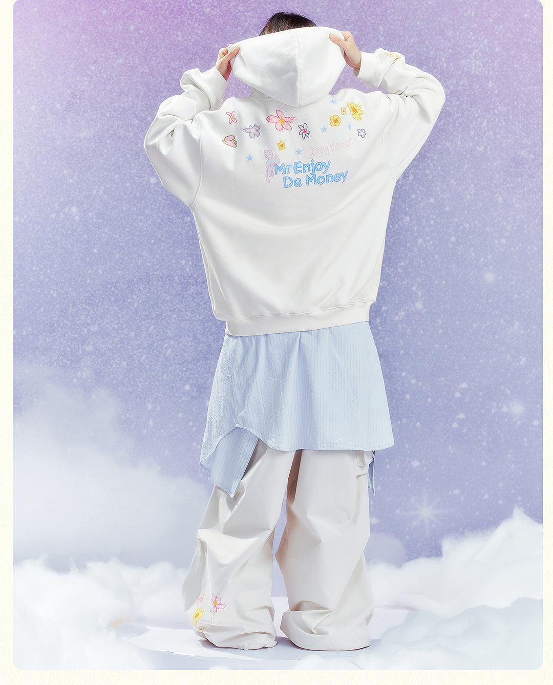 MEDM Graffiti Flower Print Hoodie | Face 3 Face