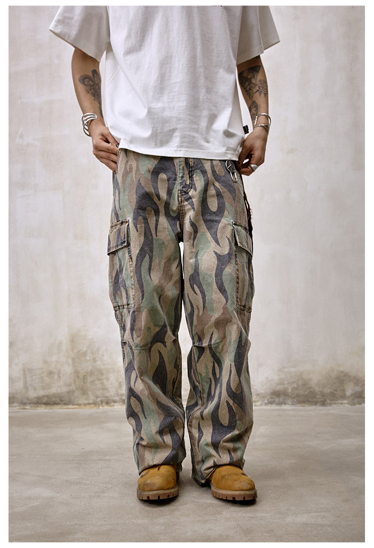 Remedy Flame Camouflage Work Cargo Pants | Face 3 Face