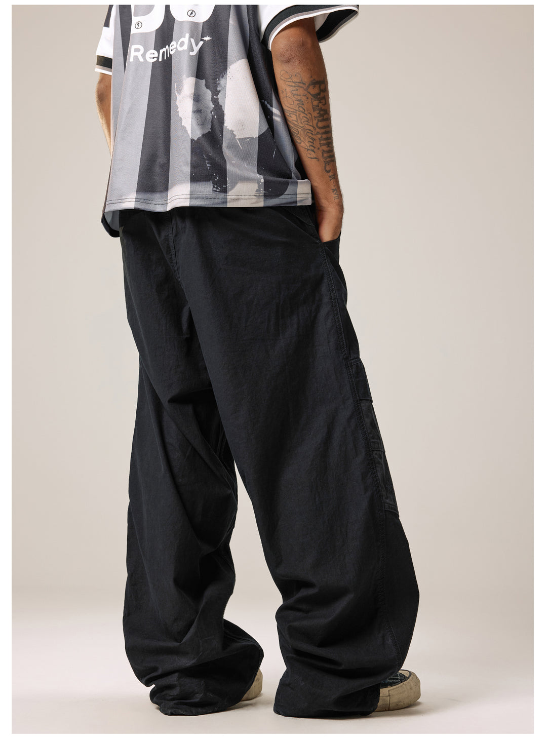 Remedy Velcro Front Pocket Baggy Work Pants | Face 3 Face