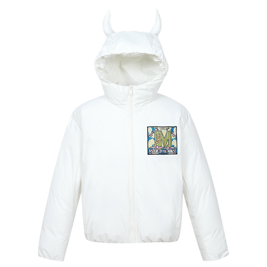 MEDM Angel & Devil Fluffy-Eared Hooded Down Jacket | Face 3 Face