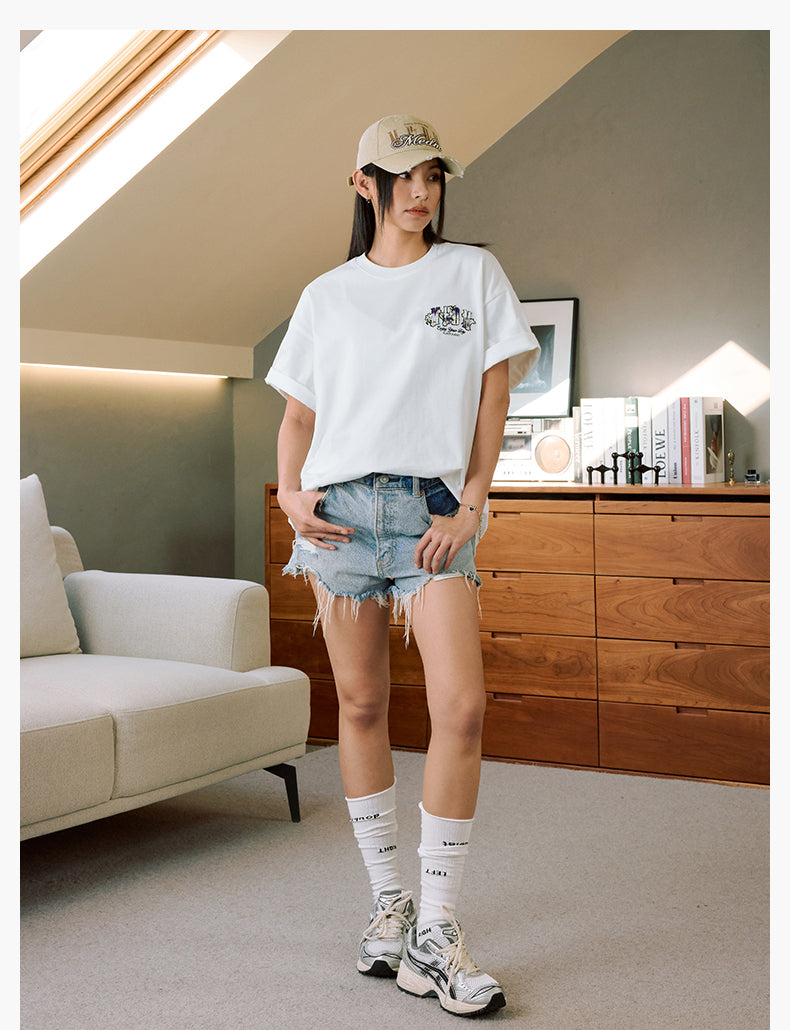 MEDM Flower Terry Logo Embroidery Tee | Face 3 Face