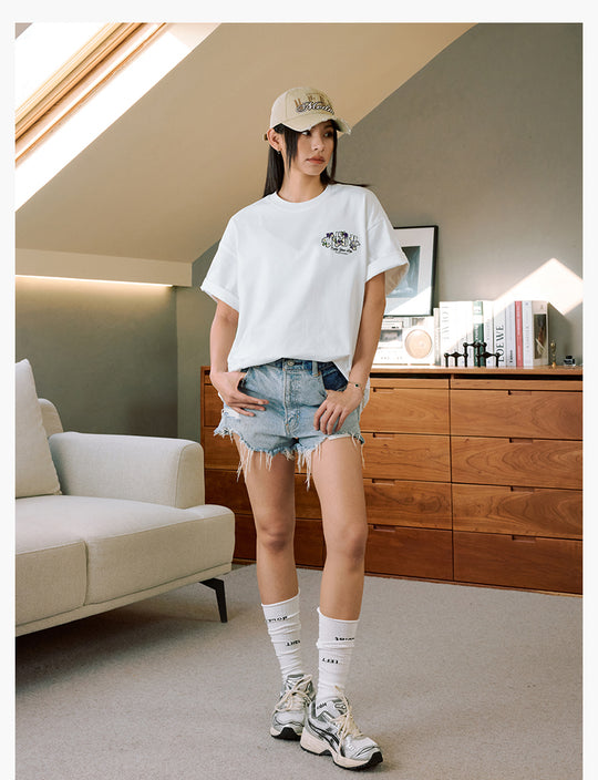 MEDM Flower Terry Logo Embroidery Tee | Face 3 Face