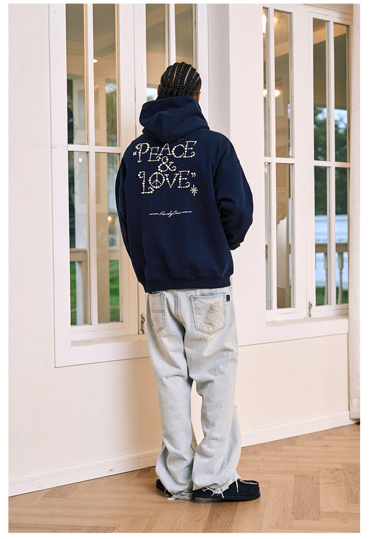 Remedy PEACE LOVE Pearl Embroidered Hoodie | Face 3 Face