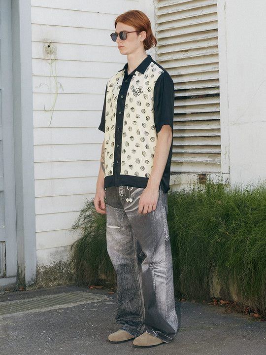 SOD Co. Digital Distressed Print Jeans | Face 3 Face