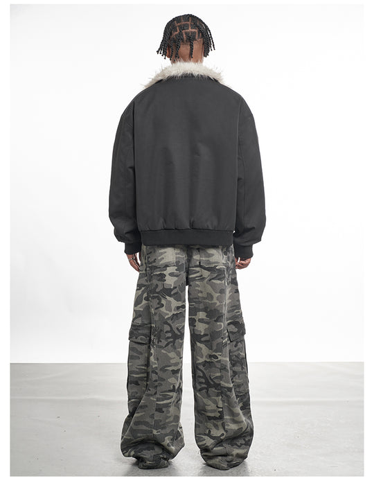 F3F Select Faux Fur Lining Bomber Jacket | Face 3 Face