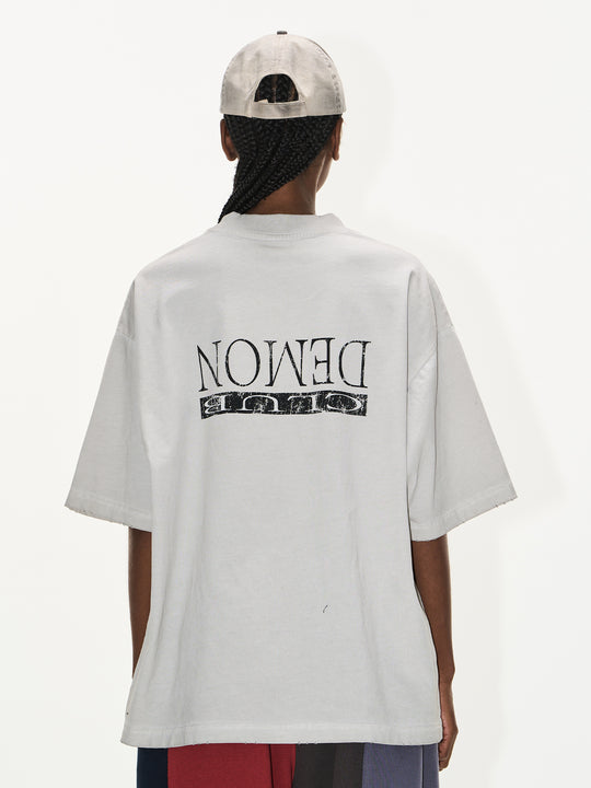 BLIND NO PLAN Washed and Aged Animal Print Tee | Face 3 Face