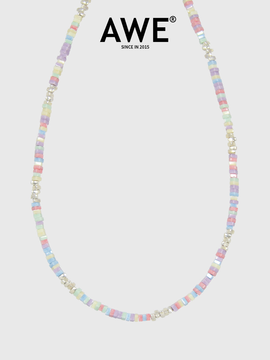 AWE Coral Sea Colorful Enamel Beads Necklace | Face 3 Face