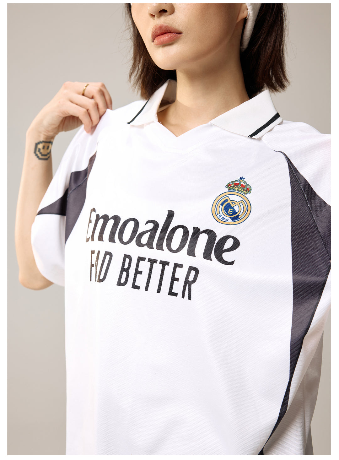 Remedy Emoalone Print Inspired Soccer Jersey Polo Shirt | Face 3 Face