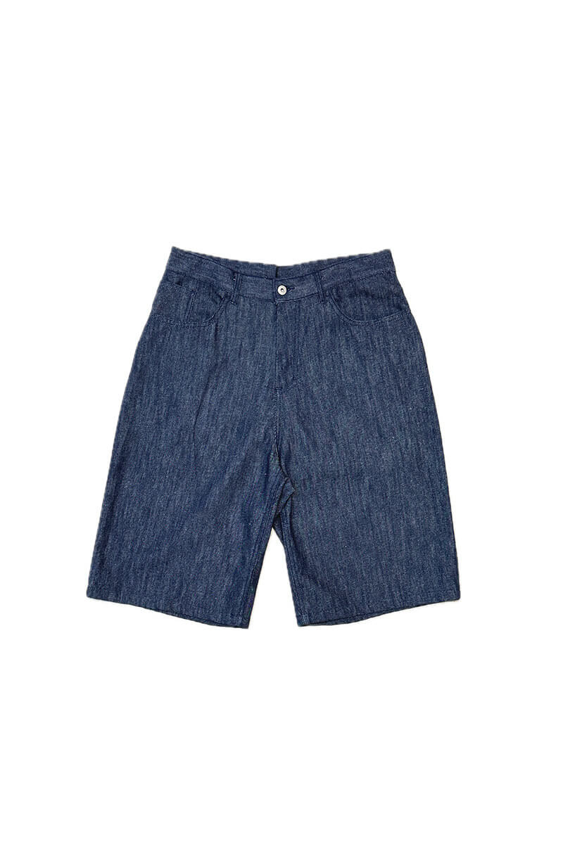LIBERAFIT Raw Denim Below Knee Shorts | Face 3 Face