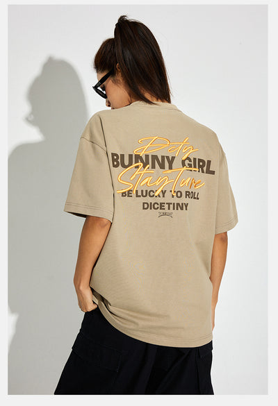 DICETINY Bunny Girl Letter Print Tee | Face 3 Face