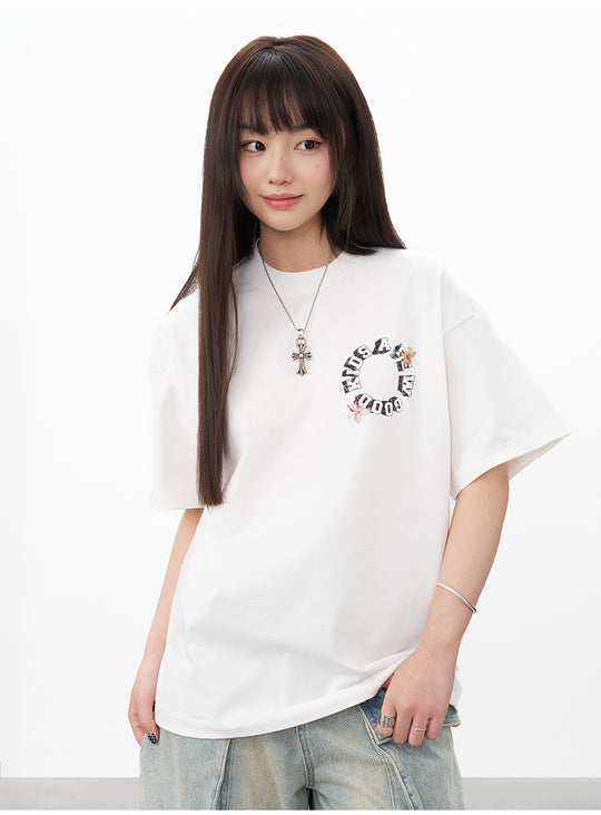 AFGK Ring Floral Logo Broken Print Tee | Face 3 Face