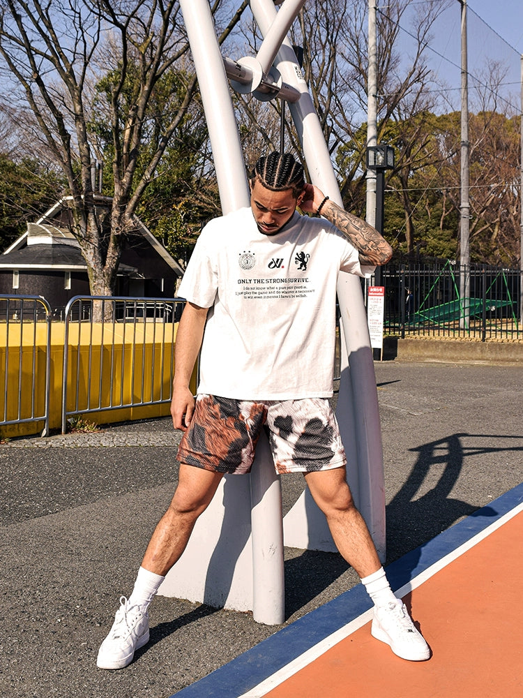 JUST VIBE Cow Print Mesh Basketball Shorts | Face 3 Face