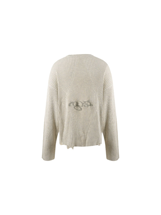 1807 Four Pointed Star Pit Stripe Polo Knit Sweater  | Face 3 Face