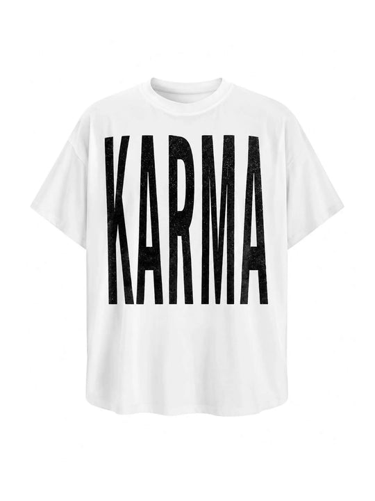 KARMANISTIC Big Glitter Logo Print Short Sleeve Tee | Face 3 Face