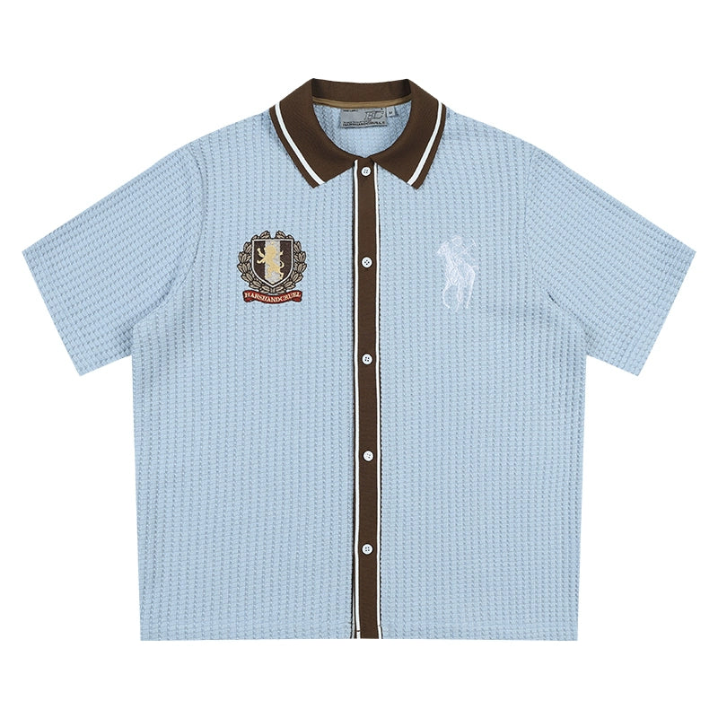 Harsh and Cruel Vacation Color Block Knit Shirt | Face 3 Face