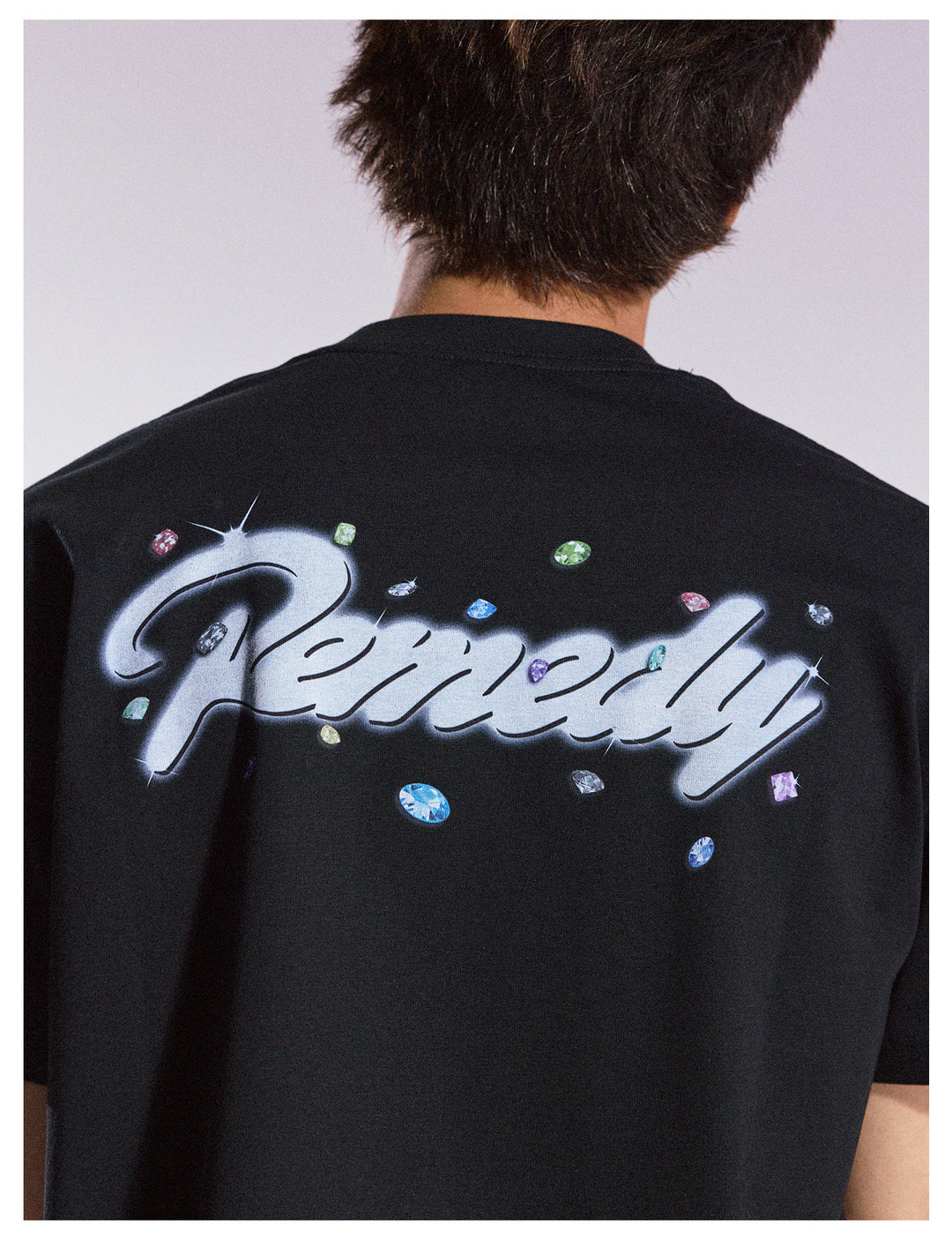 Remedy Diamond Pattern Logo Print Tee | Face 3 Face