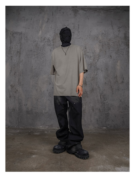 UNDERWATER Gray Sand-Washed Basic Faded Tee | Face 3 Face