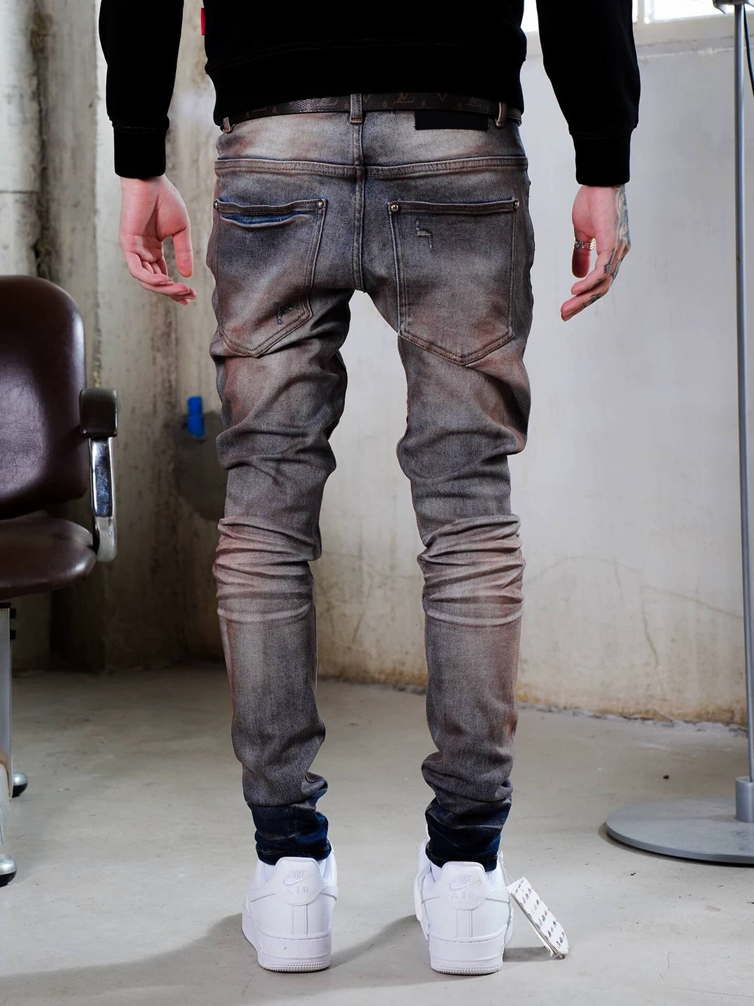 TGFCLUB Rust Washed Distressed Slim Fit Skinny Jeans | Face 3 Face