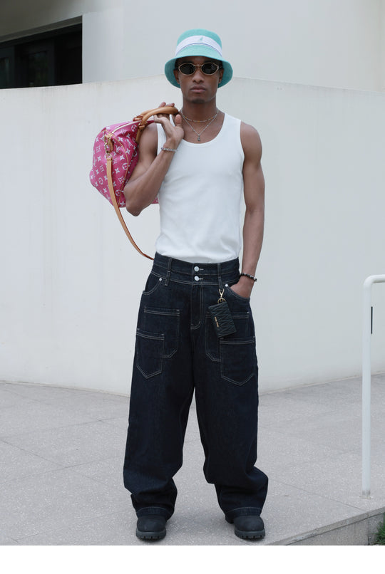 STEEPC Double Waist Structured Multi Pocket Jeans | Face 3 Face