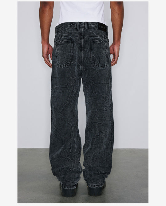 NOVACAM Water Ripple Washed Heavy Distressed Jeans | Face 3 Face